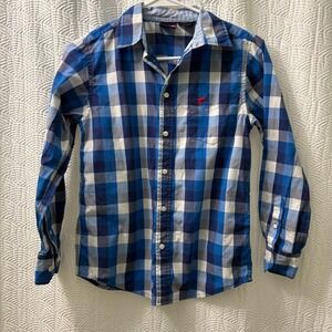 Wrangler Plaid Button Down‎ Shirt Long Sleeve Western Style Boys L (10/12)